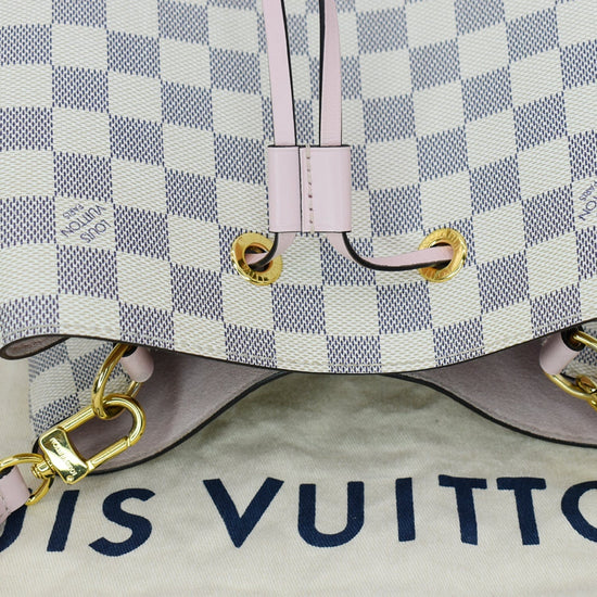 LOUIS VUITTON Damier Azur Neonoe MM Eau De Rose 1236676