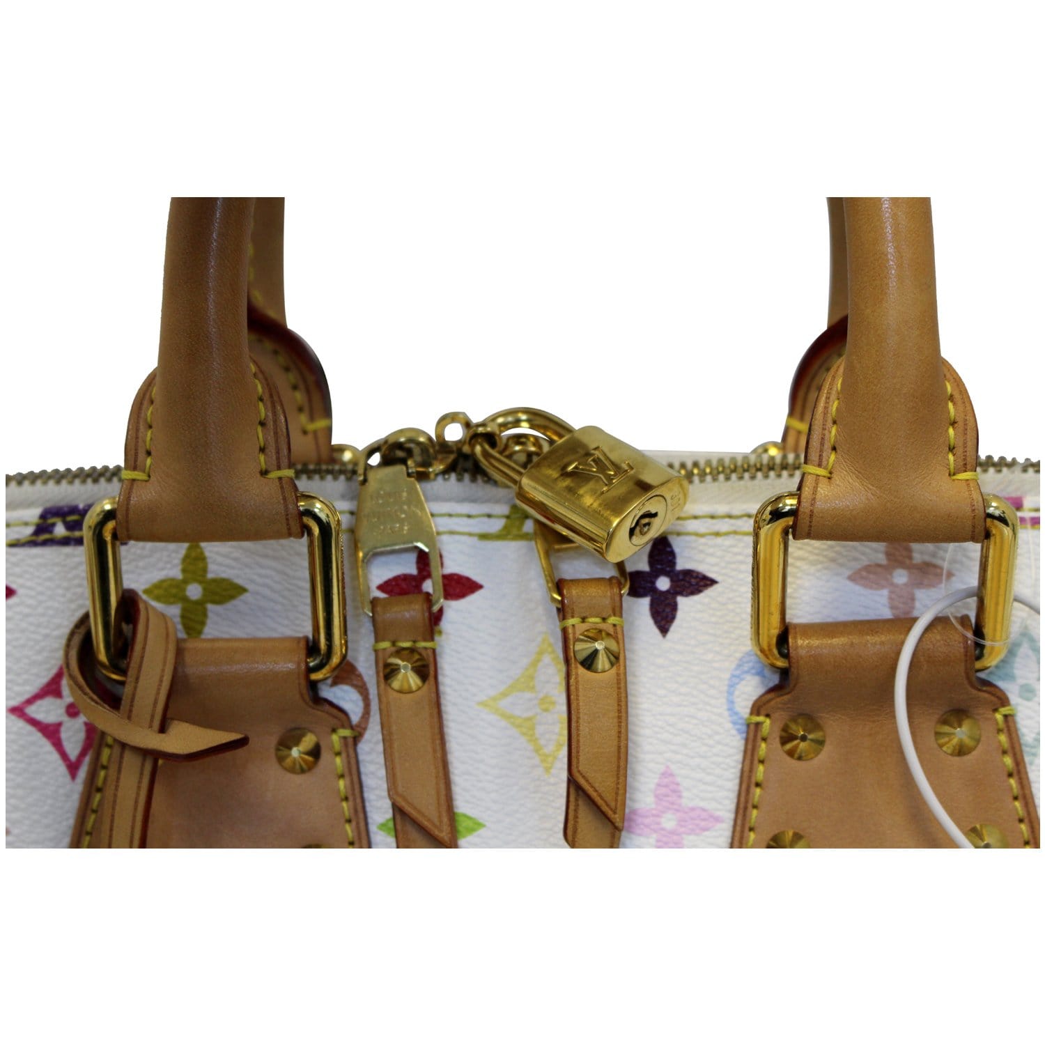 LOUIS VUITTON Alma GM Multicolor White Satchel Handbag-US