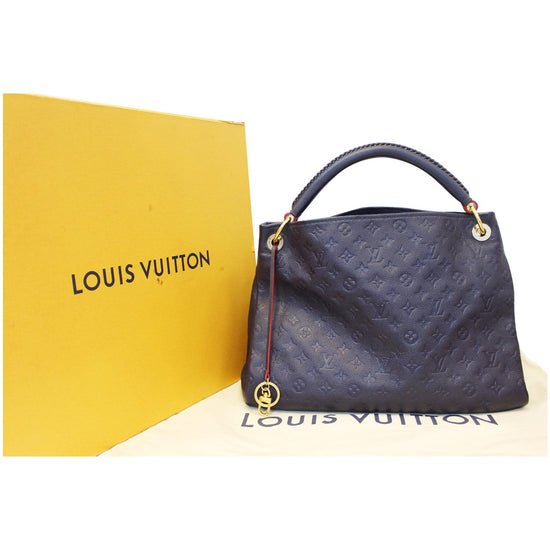 LOUIS VUITTON Artsy MM Empreinte Leather Shoulder Bag Blue-US