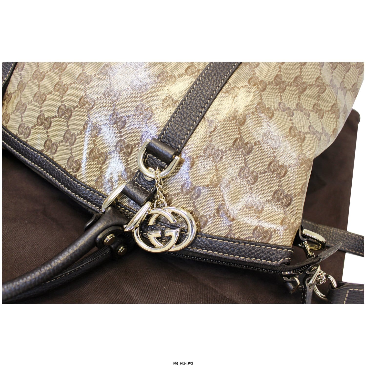 GUCCI Dome Crystal Monogram Large GG Shoulder Handbag 339551-US