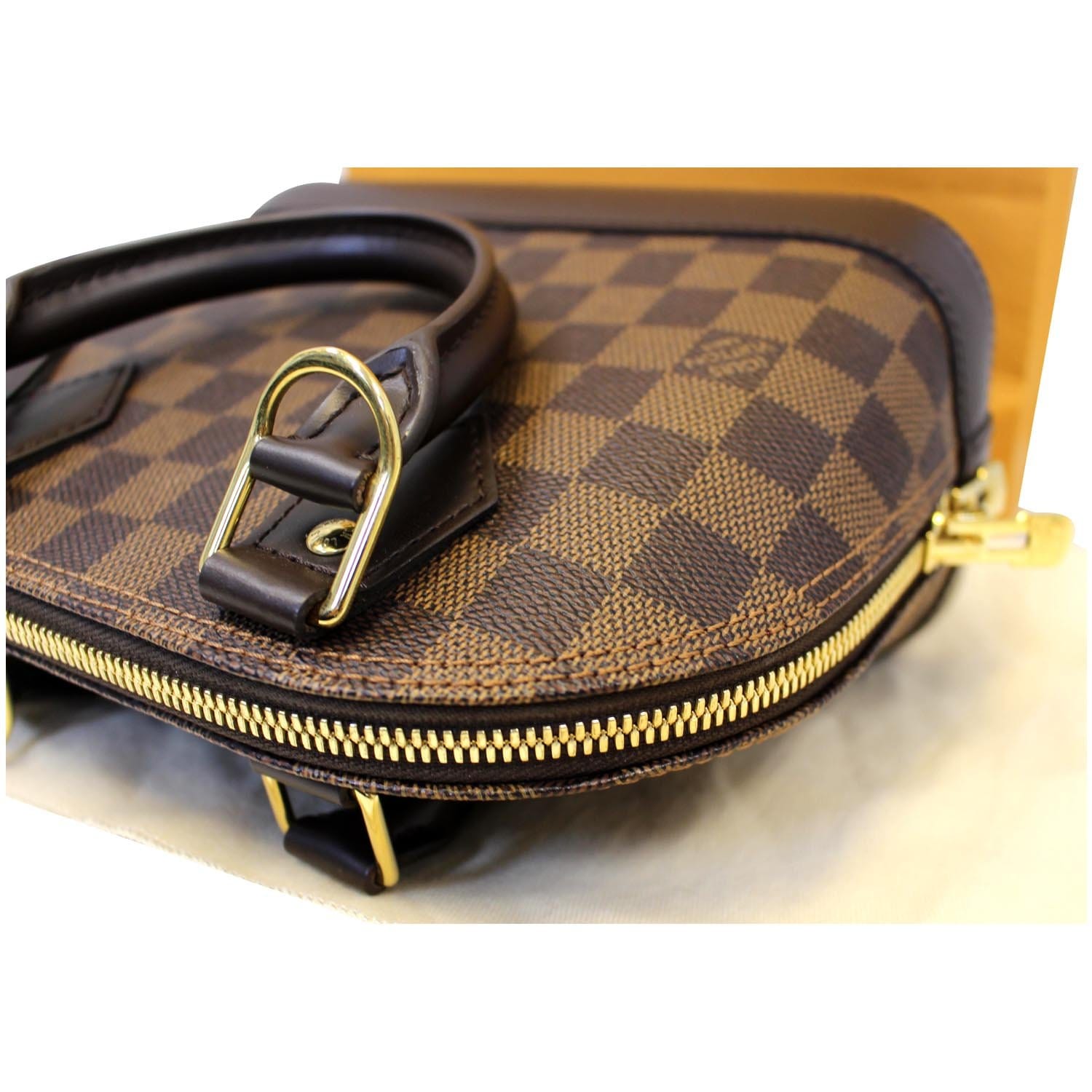 LOUIS VUITTON Alma BB Damier Ebene Satchel Crossbody Bag-US