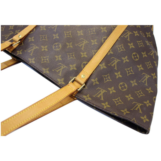 Shopping bag louboutin cloth handbag Louis Vuitton Brown in Cloth - 18806819