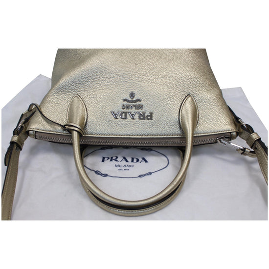 Prada Metallic Daino Ring Bag - ShopStyle