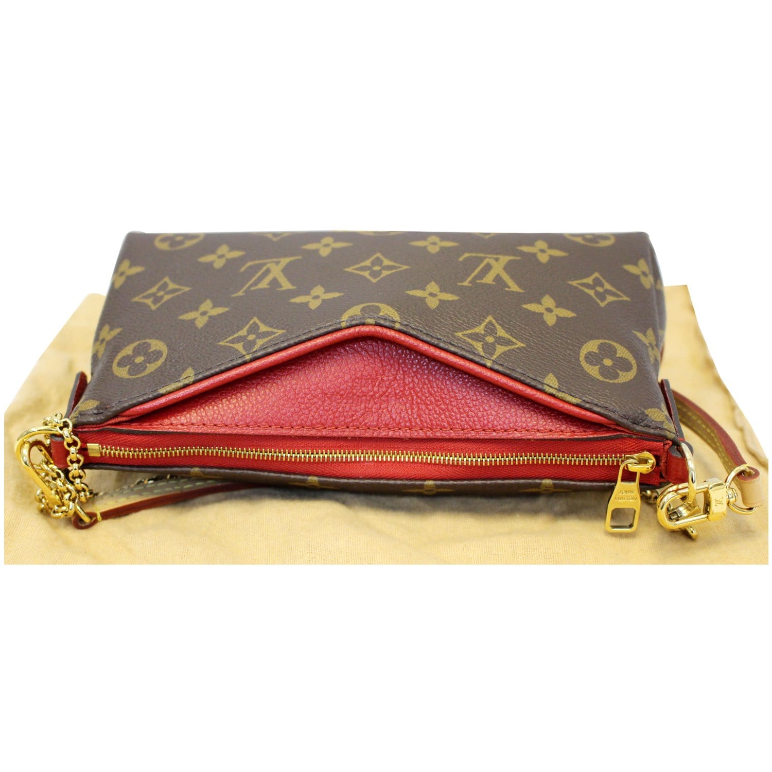 LOUIS VUITTON Pallas Clutch Monogram Canvas Crossbody Bag-US