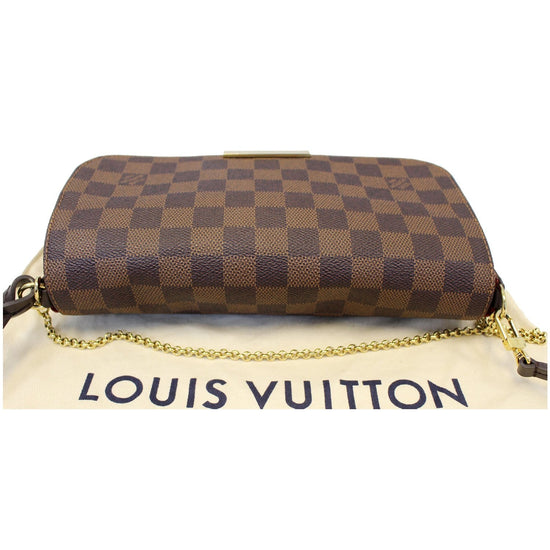 Louis Vuitton Favorite MM Pouch Bag LV Damier Ebene Pochette Métis