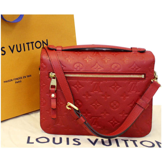 Louis Vuitton Pochette Metis Monogram Empreinte Leather Red 2285041