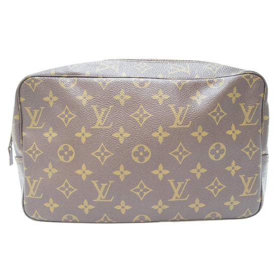 Louis Vuitton Monogram Trousse Toilette 28 M47522 Brown Cloth ref.999443 -  Joli Closet