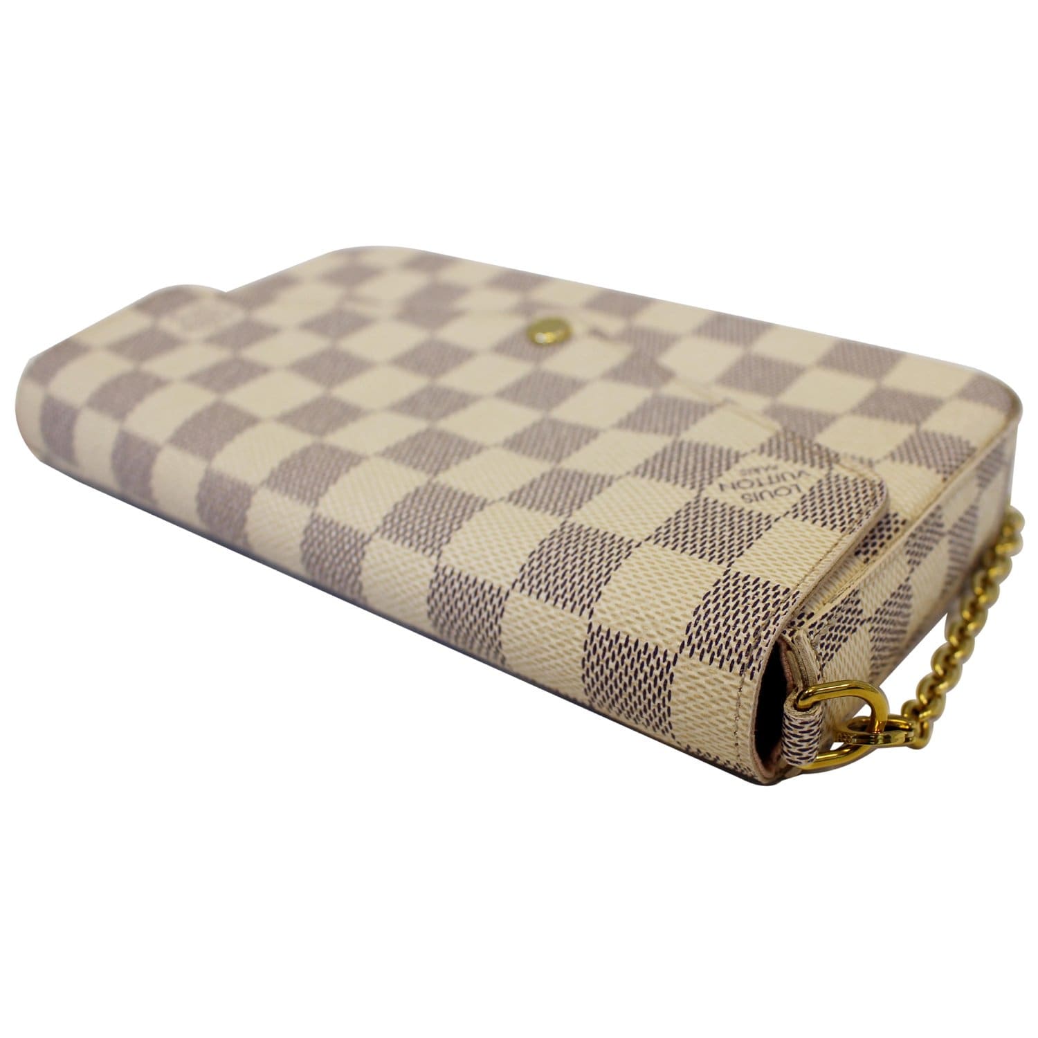 LOUIS VUITTON Pochette Felicie Damier Azur Crossbody Bag White-US