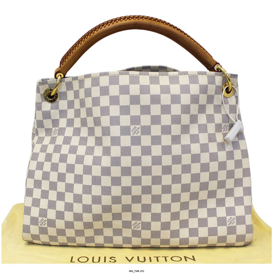 Louis Vuitton Artsy MM Damier Azur Canvas White Leather ref.314349 - Joli  Closet