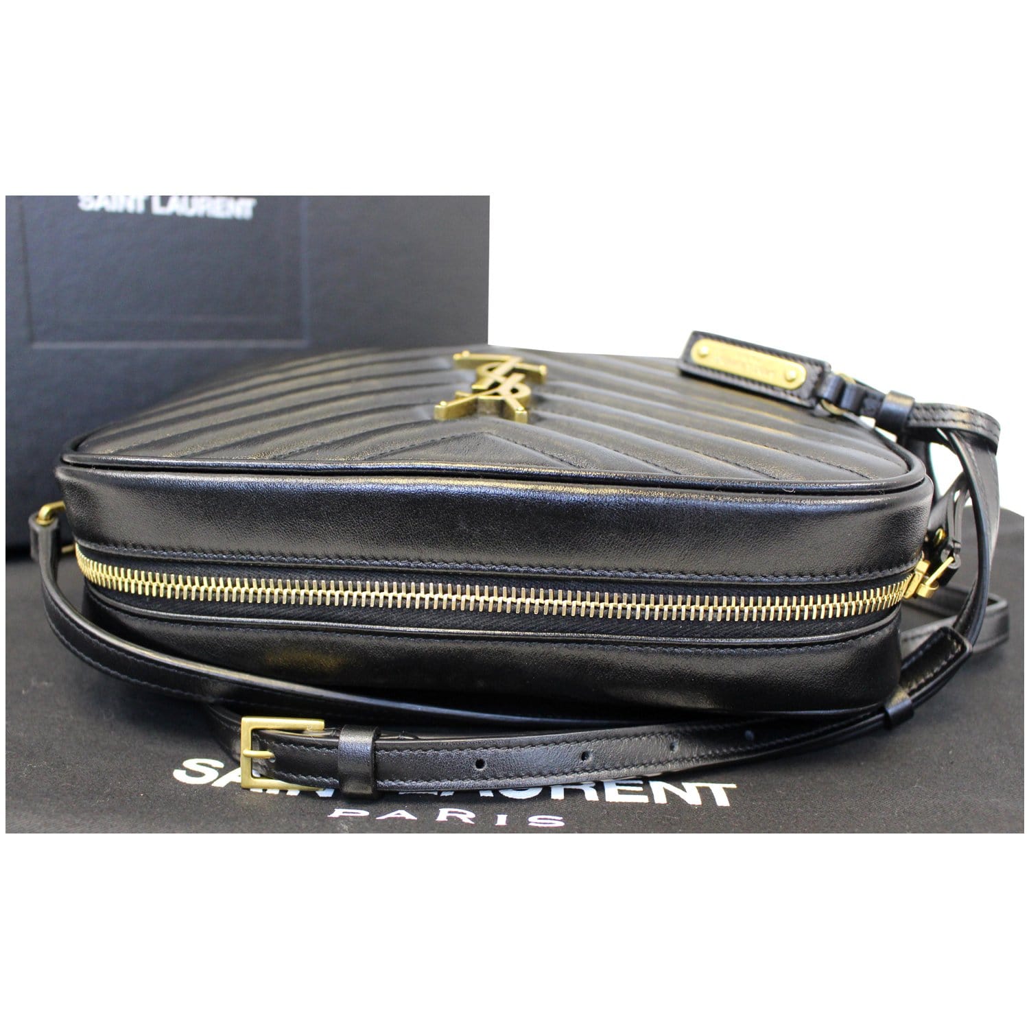 Yves Saint Laurent Camera Leather Crossbody Bag Black-US