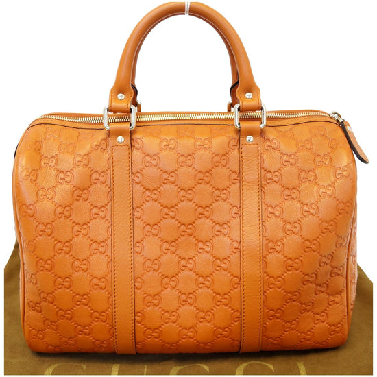 Gucci Guccissima Leather Boston Bag (SHF-18407) – LuxeDH
