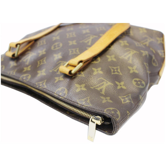 Louis Vuitton Cabas Piano Monogram Zip 871682 Brown Coated Canvas