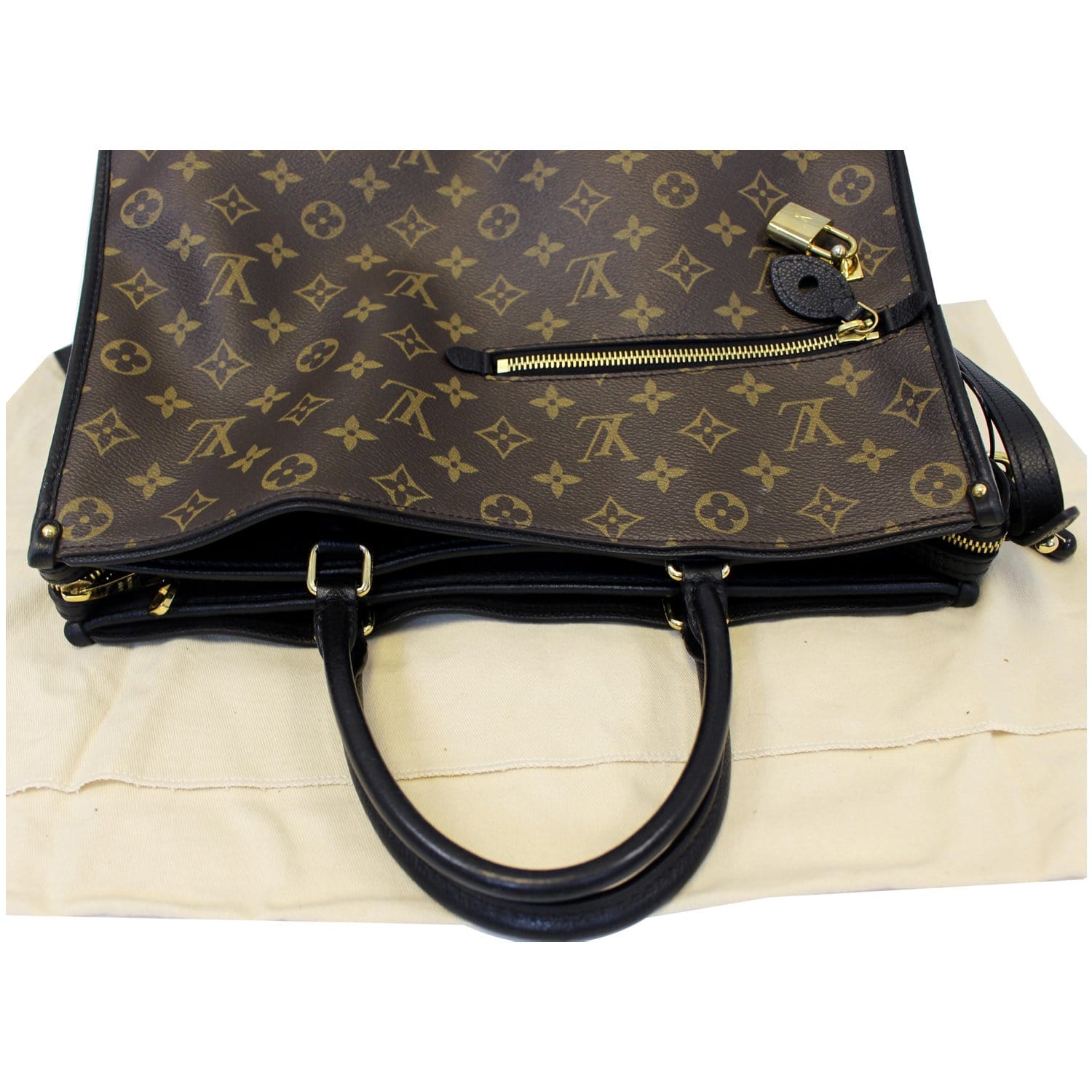 LOUIS VUITTON Popincourt MM Monogram Canvas Shoulder Bag Brown/Noir-US