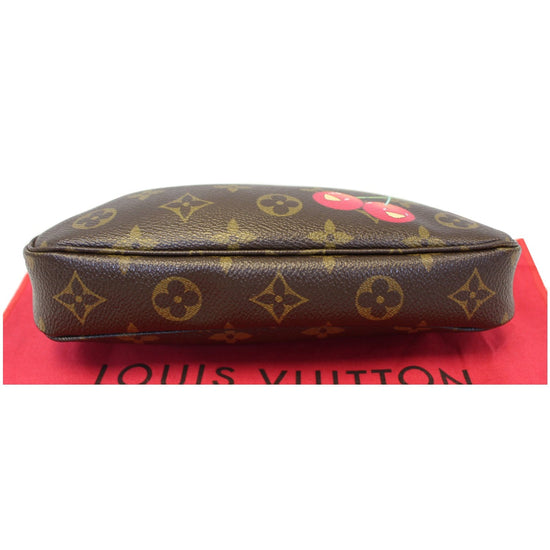 Louis Vuitton Grained Cowhide Cerise Pochette Félicie Insert