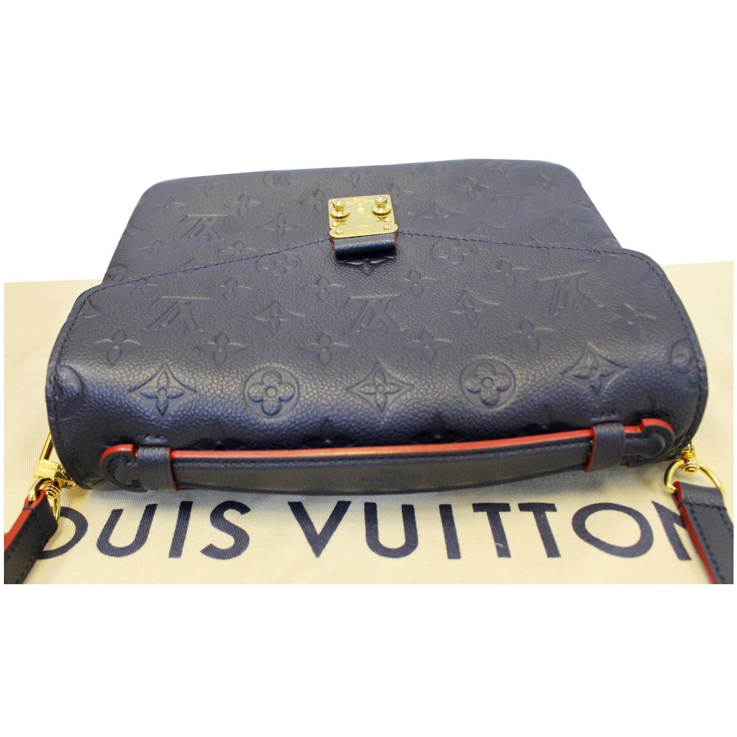 LOUIS VUITTON Metis Pochette Empreinte Leather Crossbody Bag Blue-US