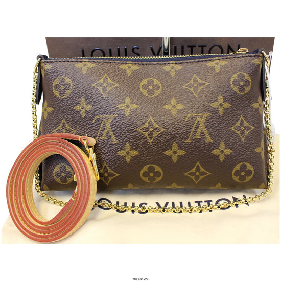 LOUIS VUITTON Monogram Pallas Crossbody Black 164684