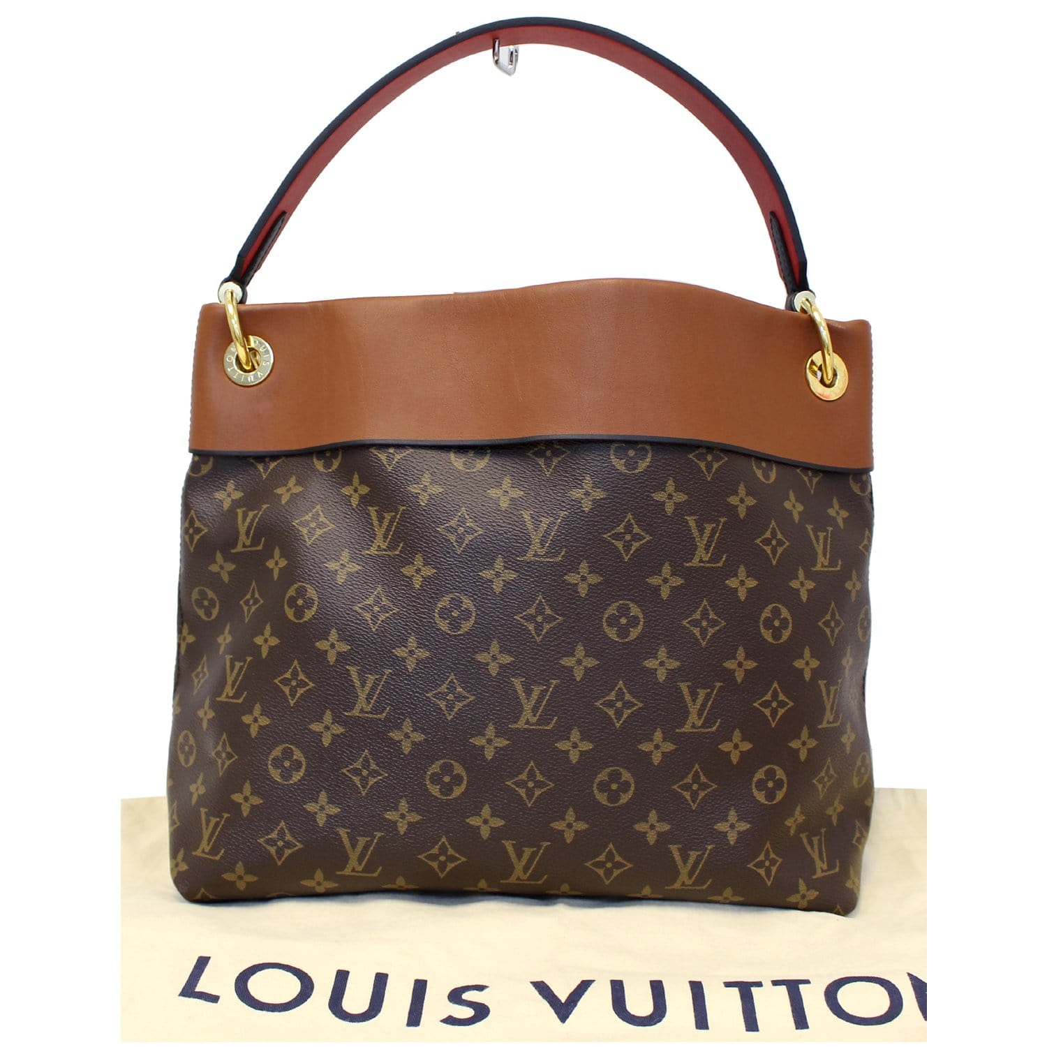 LOUIS VUITTON Tuileries Monogram Canvas Hobo Bag Caramel-US