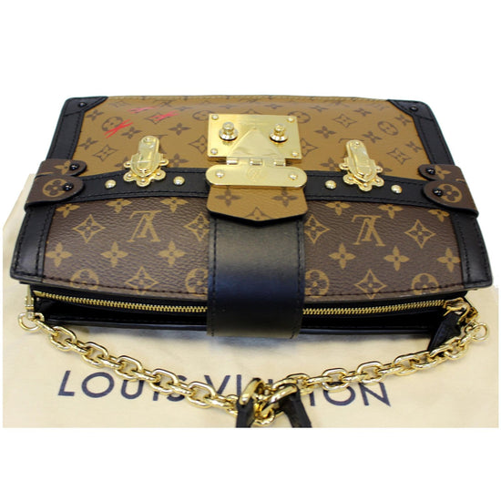 Louis Vuitton Clutch Trunk Monogram Reverse Brown/Black in Coated Canvas/Calfskin  with Brass - US