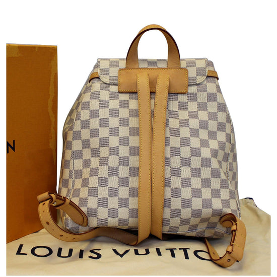 LOUIS VUITTON Sperone Damier Azur Backpack Bag White-US