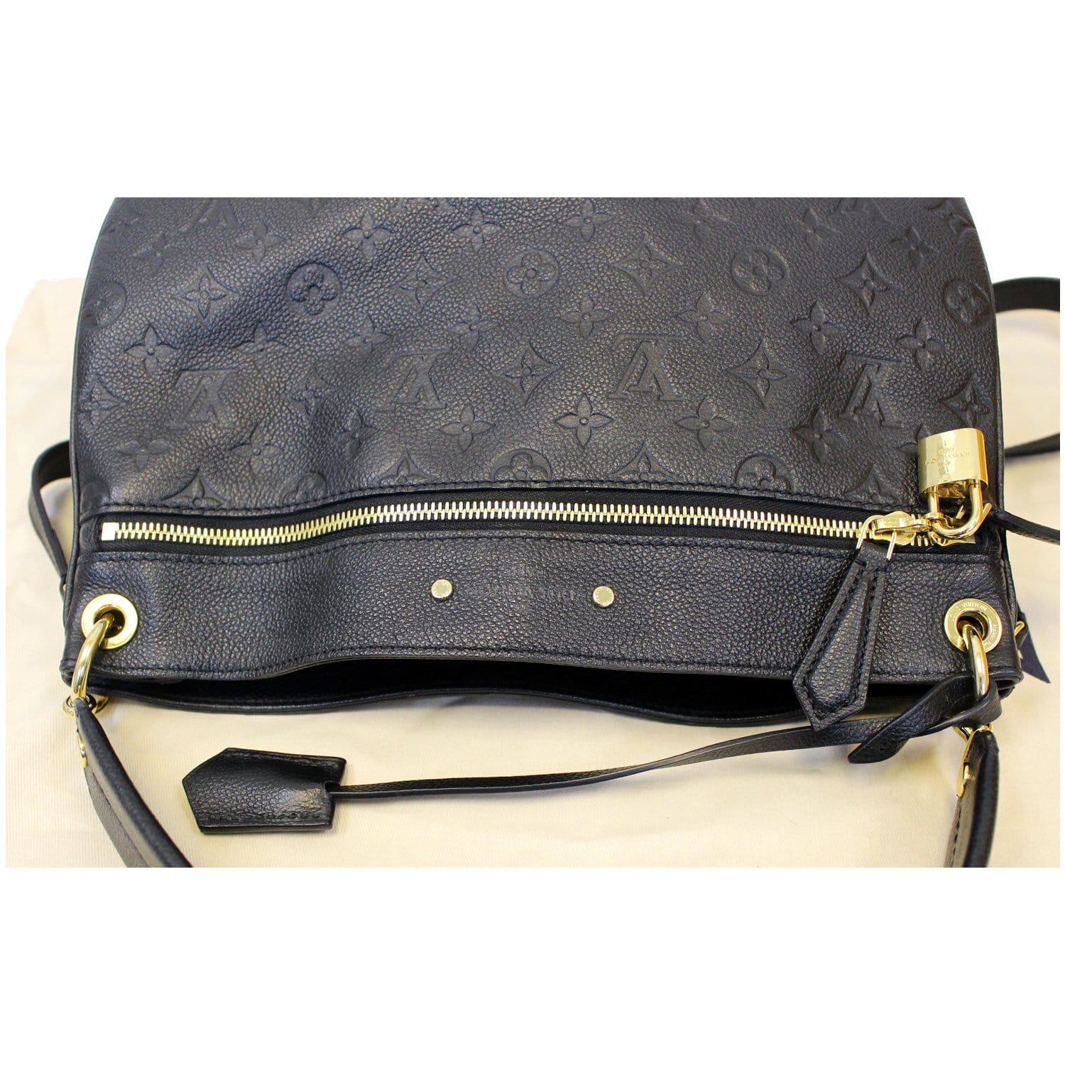 LOUIS VUITTON Spontini Empreinte Leather Shoulder Bag Black-US