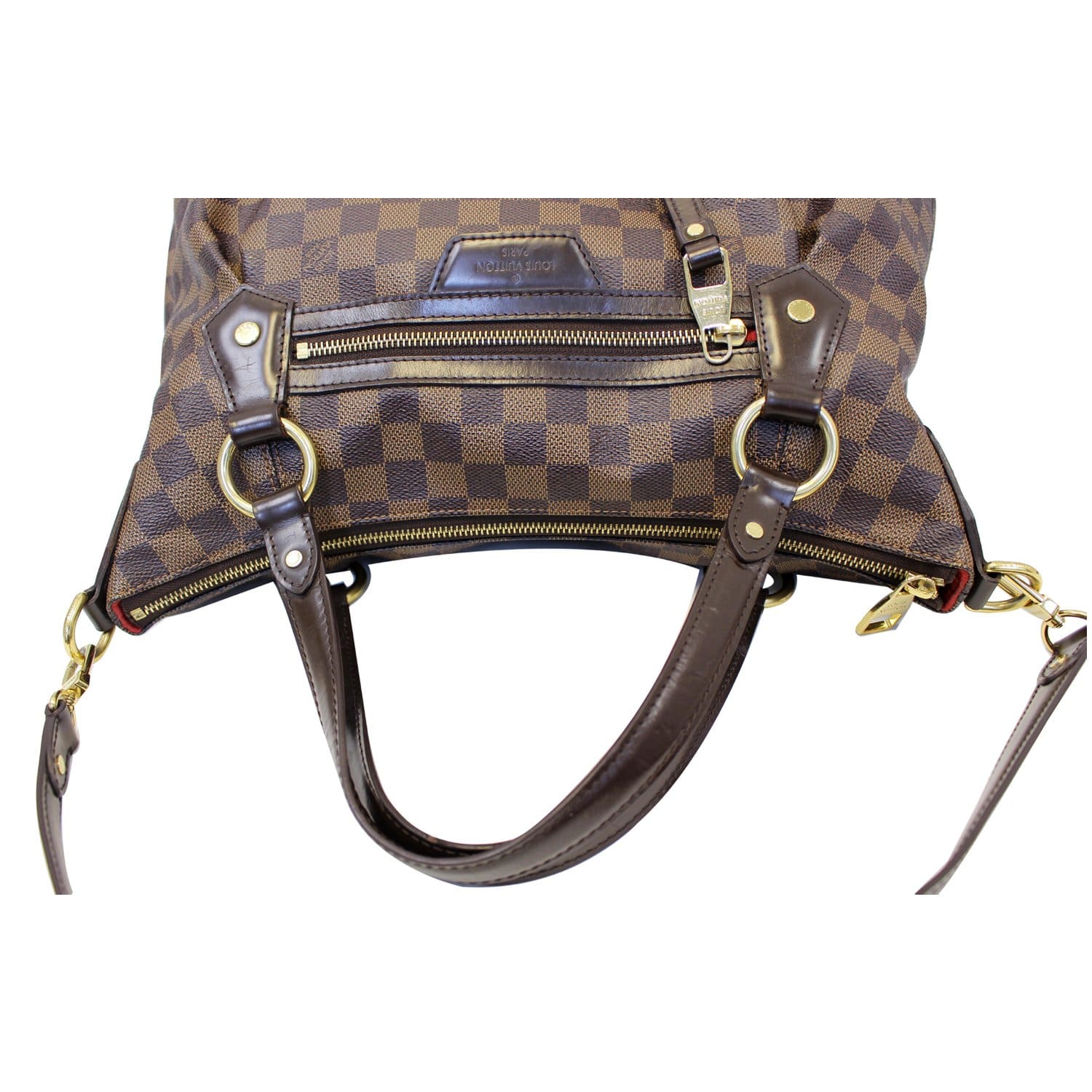 Louis Vuitton Damier Azur Canvas Evora MM Bag at 1stDibs