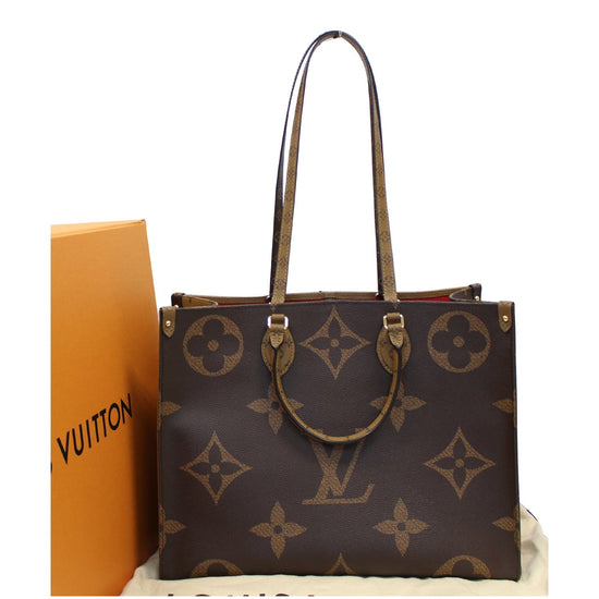 Louis Vuitton 2021-2022 Pre-owned Monogram Giant Reverse OnTheGo mm Handbag - Brown