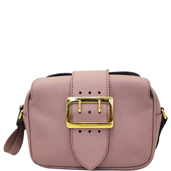 Leather crossbody bag Burberry Pink in Leather - 29631686