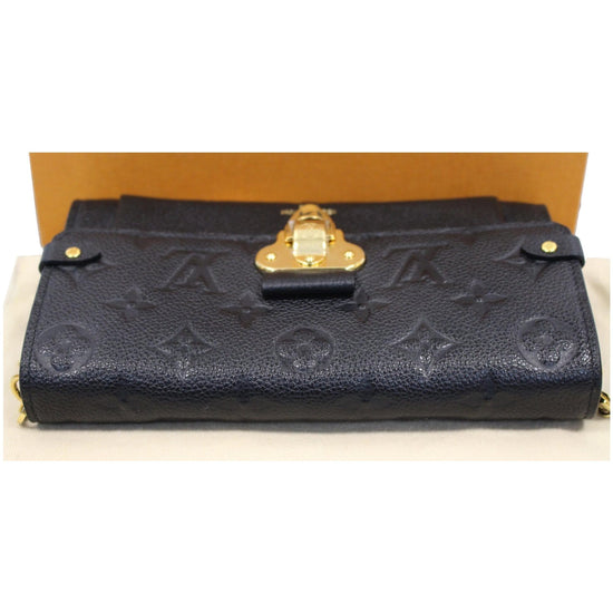 LOUIS VUITTON Empreinte Vavin Chain Wallet Black 585550