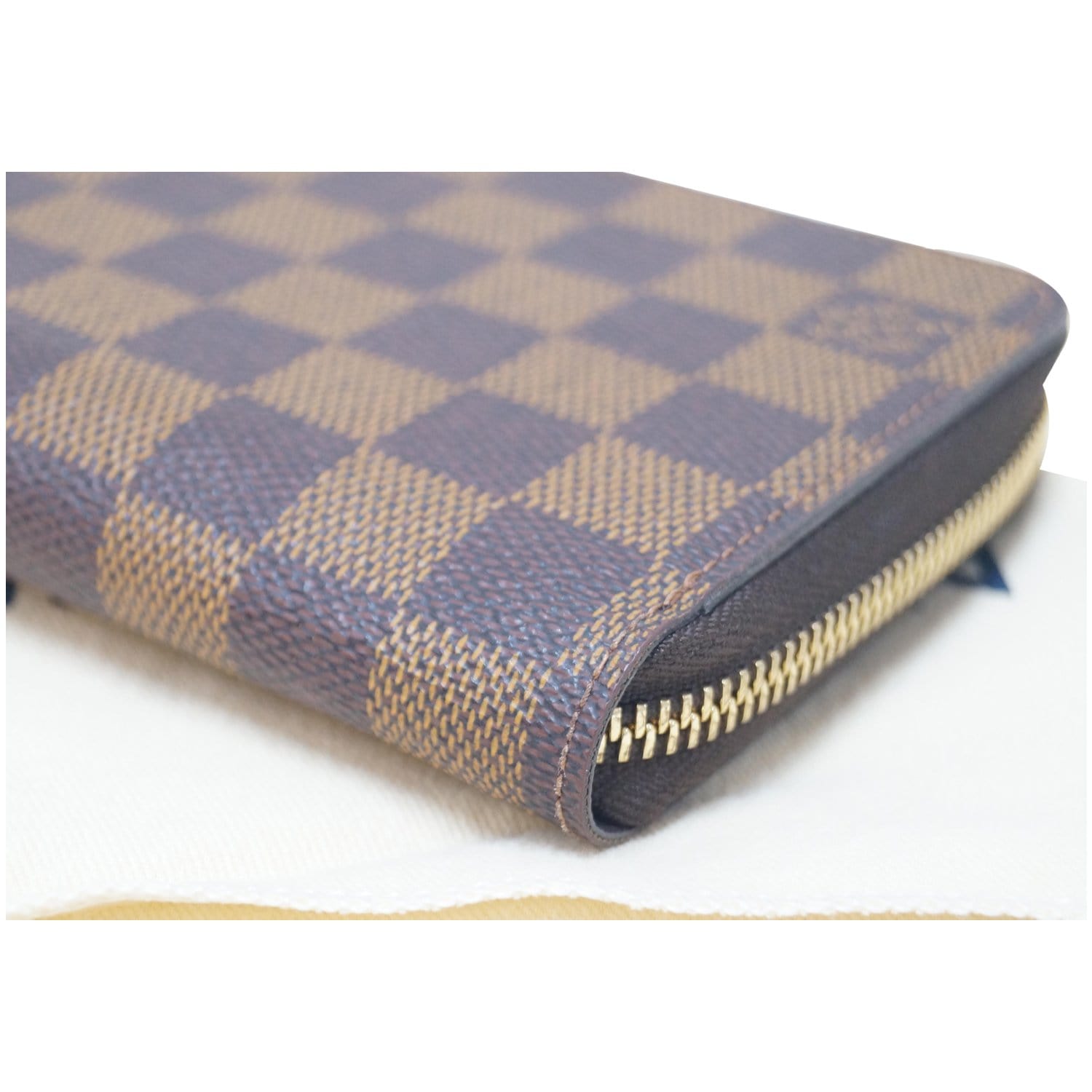 LOUIS VUITTON Zippy Around Damier Ebene Wallet Brown-US