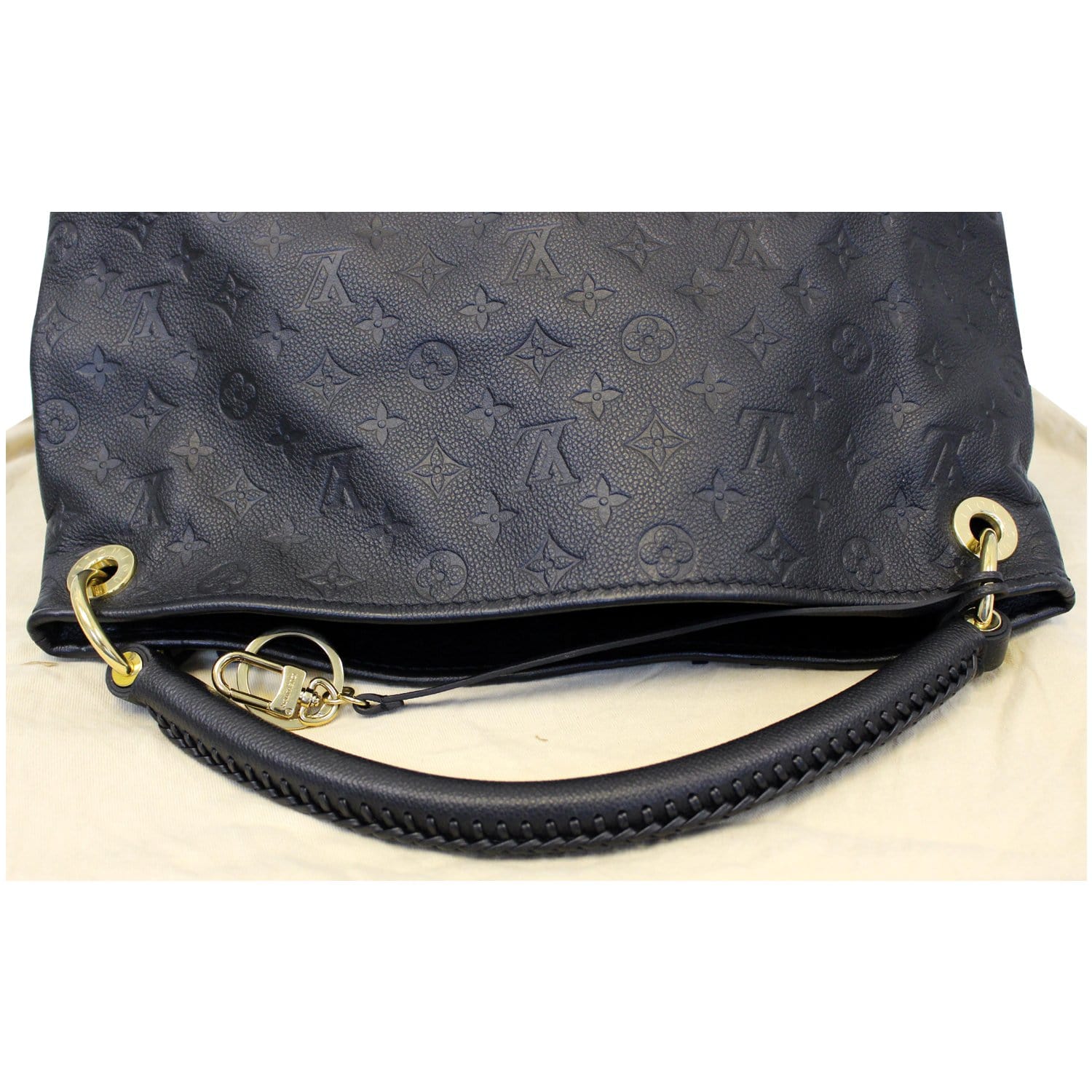 LOUIS VUITTON Artsy MM Empreinte Leather Shoulder Bag Black-US