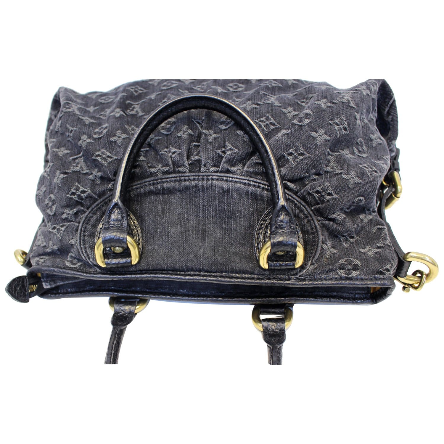 LOUIS VUITTON Cabby GM Monogram Mini Lin Shoulder Bag Black