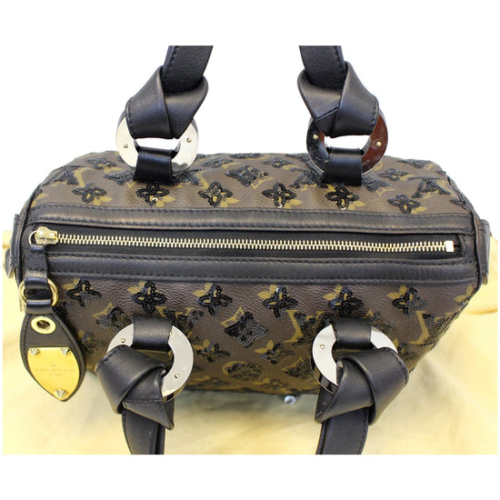 Louis Vuitton, Bags, Louis Vuitton Sequin Speedy Eclipse Noir Monogram  Limited Edition Tote Bag