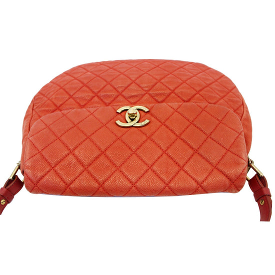 CHANEL CC WOC Caviar Leather Chain Crossbody Bag Red