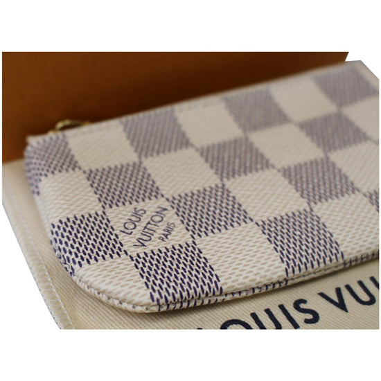 Louis Vuitton White Key Pouch Damier Azur  The Accessory Circle – The  Accessory Circle by X Terrace