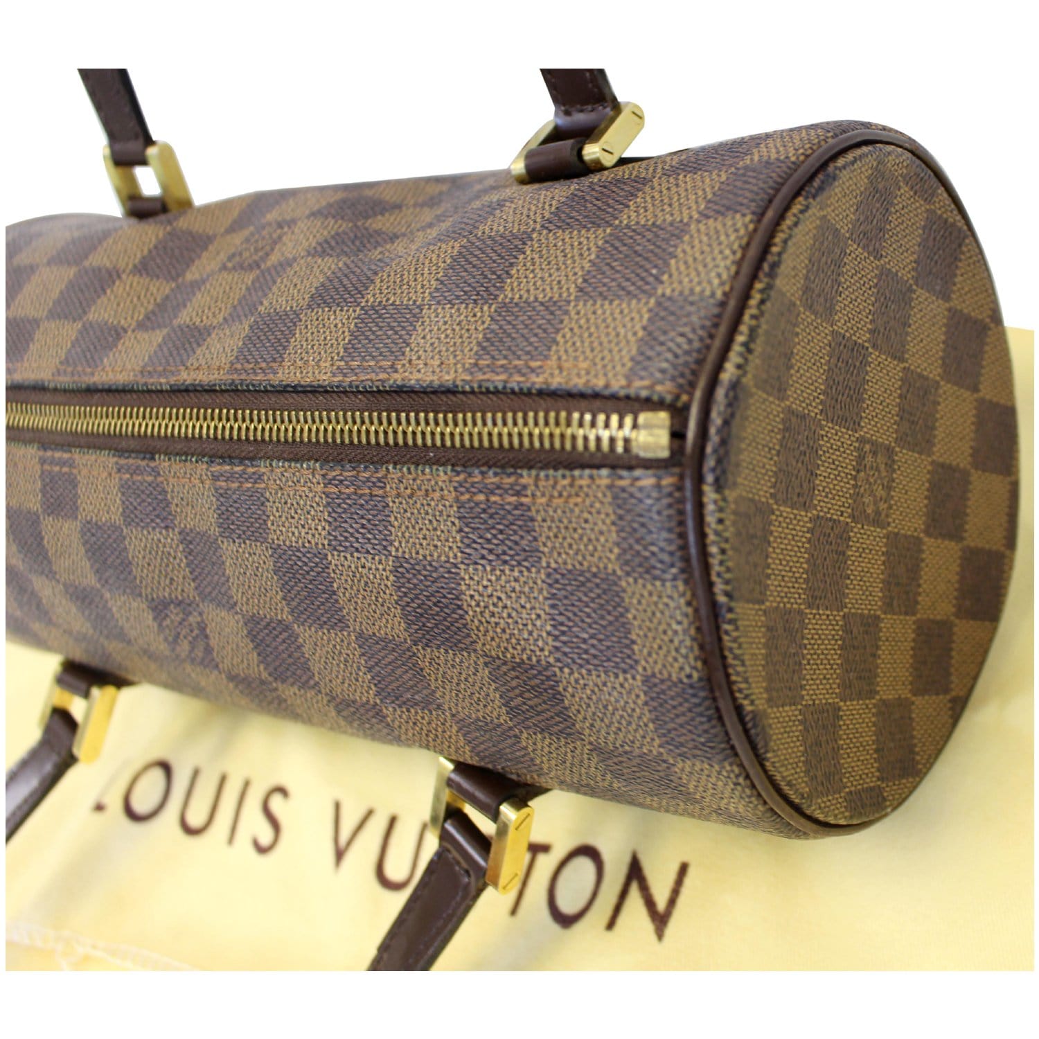 LOUIS VUITTON Papillon 30 Damier Ebene Shoulder Handbag Brown-US