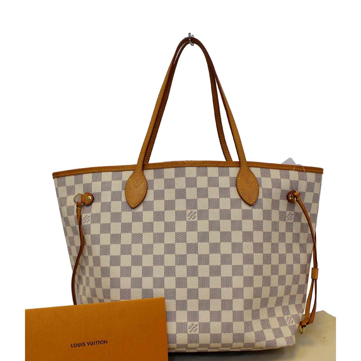 LOUIS VUITTON Neverfull MM Damier Azur Tote Shoulder Bag-US