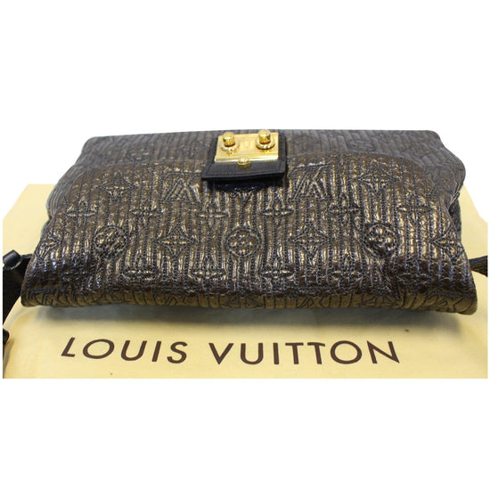 LOUIS VUITTON Monogram Motard Pochette Altair Clutch Bag Gold