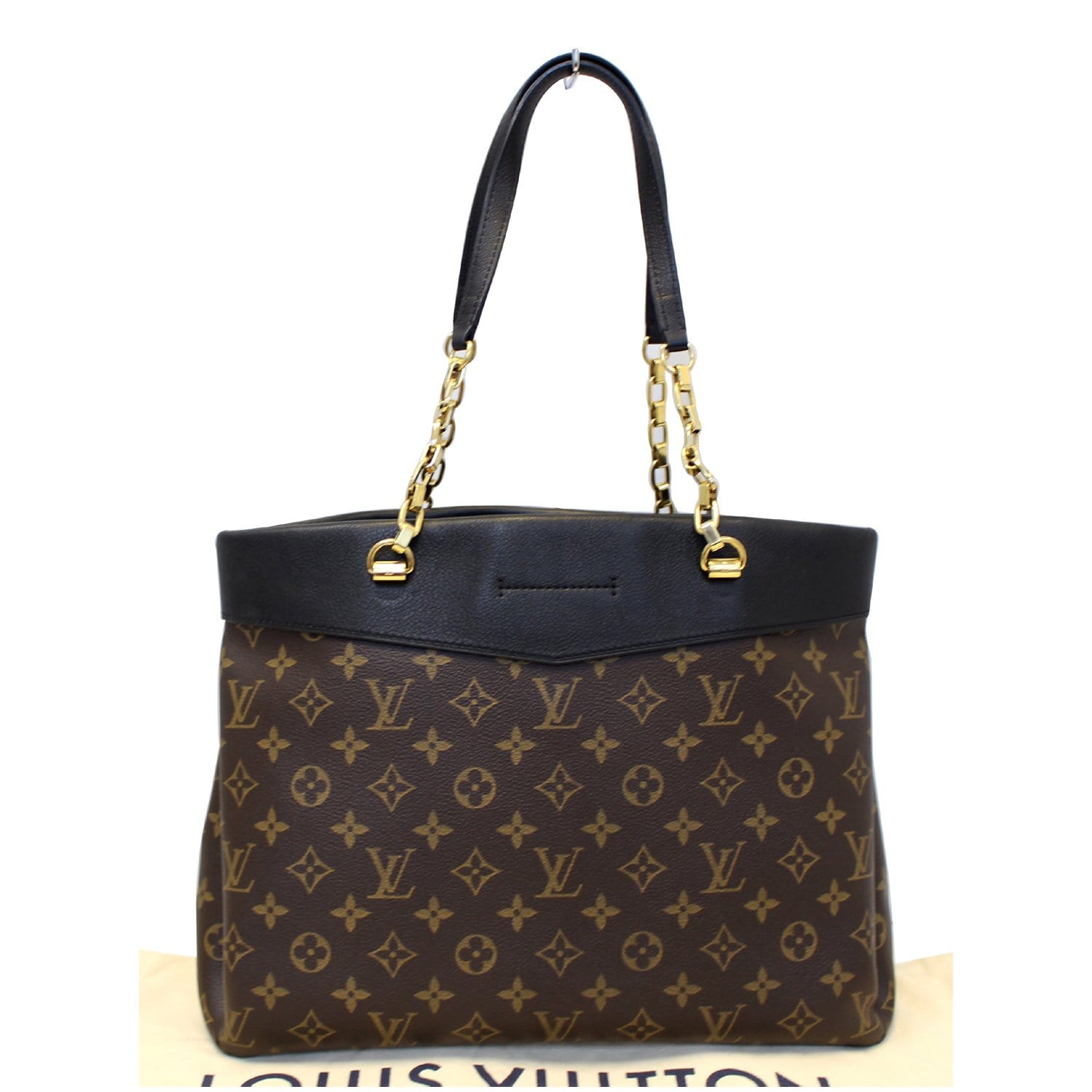 LOUIS VUITTON Pallas Chain Shopper Bag Monogram Canvas Brown-US