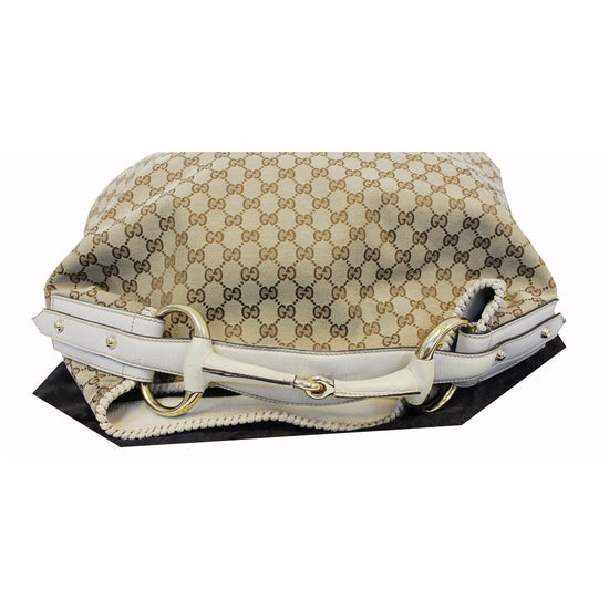 Gucci GG Canvas Horsebit Large Hobo (SHF-21632) – LuxeDH