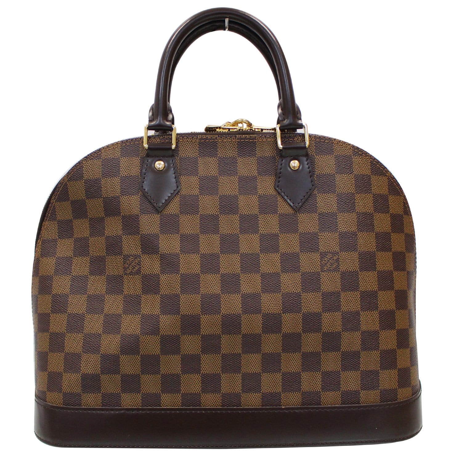 Louis Vuitton Alma MM Monogram Canvas Handbag Brown Leather ref278477   Joli Closet
