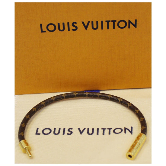 Louis Vuitton LV Confidential Bracelet Brown Monogram. Size 19