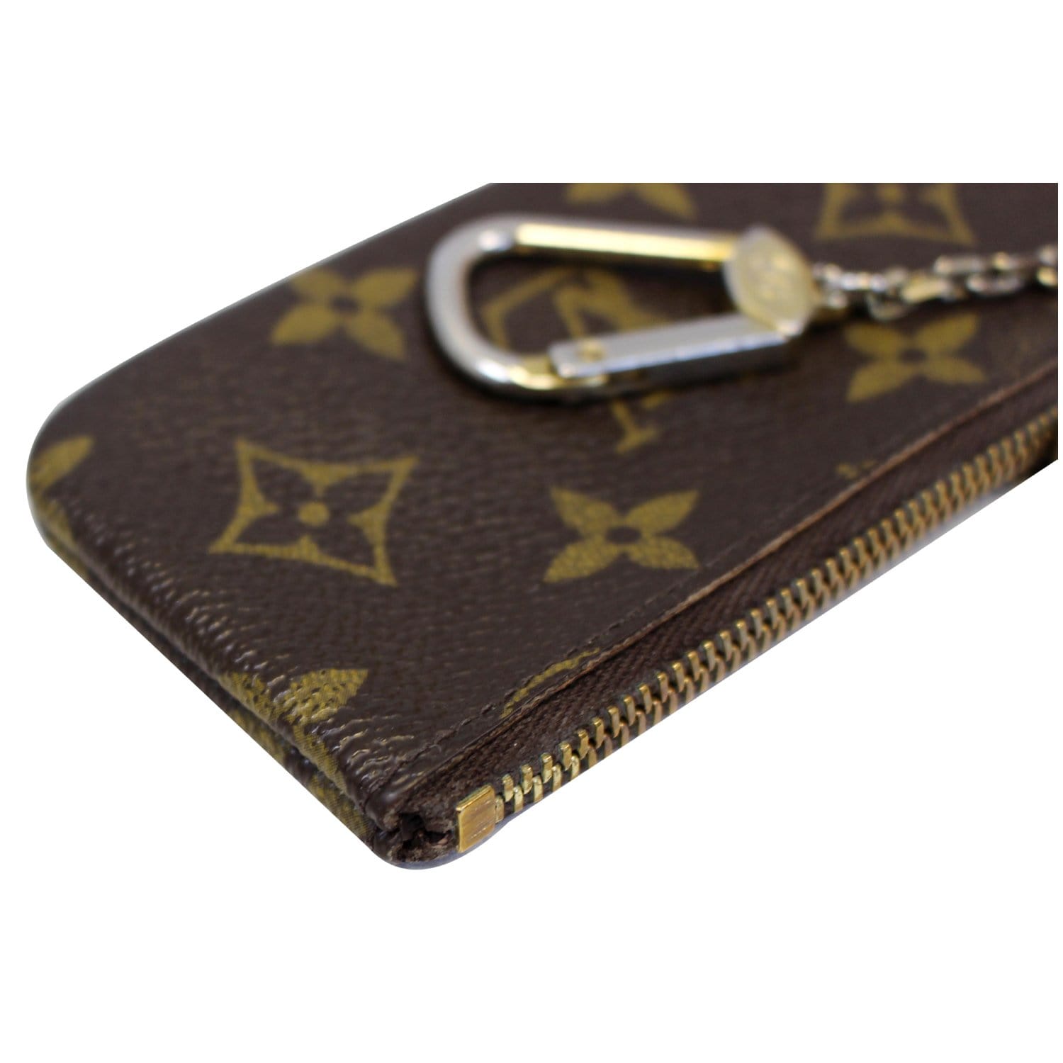 LOUIS VUITTON Key Coin Pouch Monogram Canvas Brown