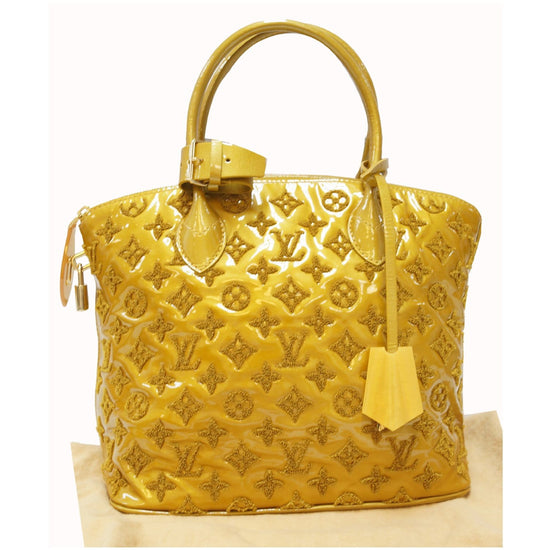 Louis Vuitton Limited Edition Mustard Yellow Monogram Fascination Lockit Bag  - Yoogi's Closet