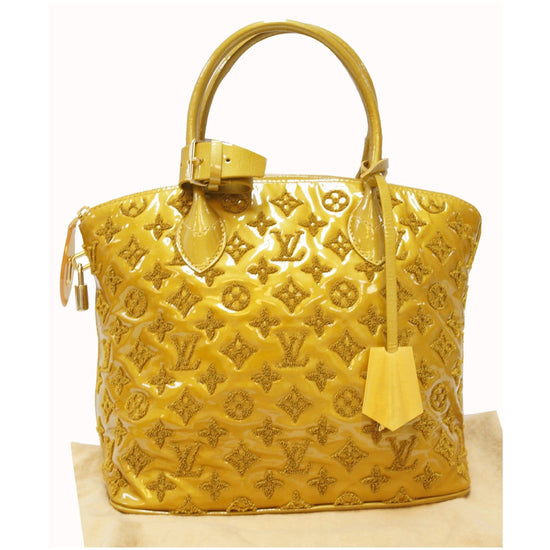 LOUIS VUITTON Patent Lambskin Fascination Lockit Gris 36507