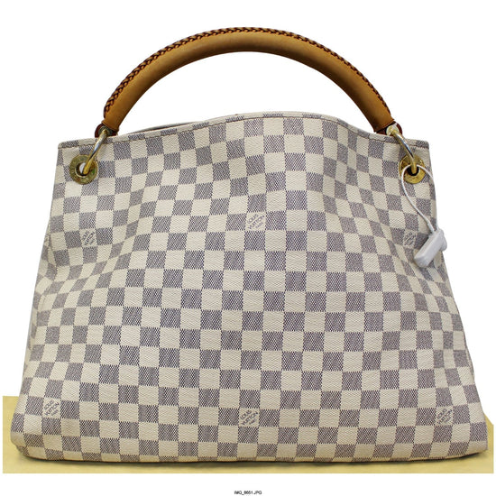 Louis Vuitton, Large Artsy Damier Azur Canvas Bag, Creamy White And Blue  Checkered Rubberized Cotton