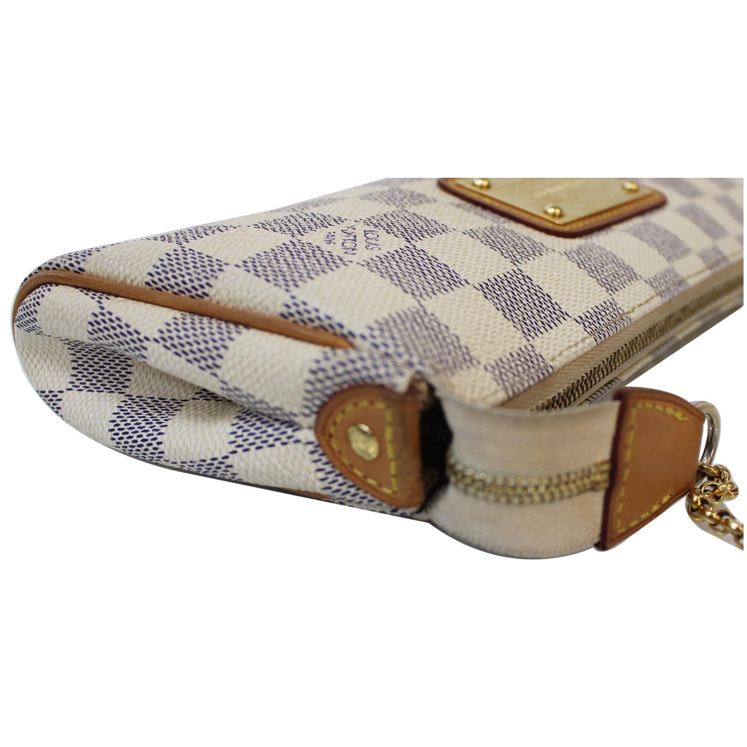 Louis Vuitton White Damier Azur Eva Leather Cloth ref.1006955