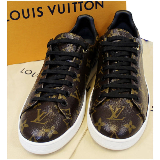 Louis Vuitton Brown/Black Monogram Canvas and Patent Leather Frontrow  Sneakers Size 38 Louis Vuitton