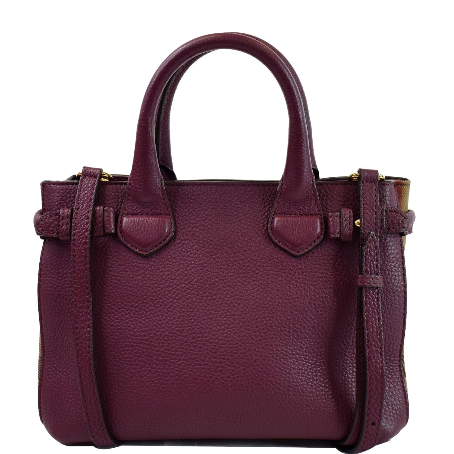 Burberry Pre-owned Women's Leather Shoulder Bag - Burgundy - One Size