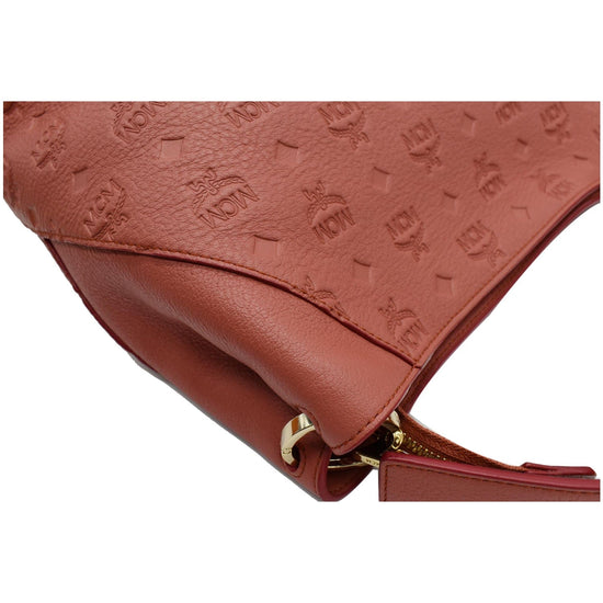 MCM Klara Monogrammed Medium Hobo Bag