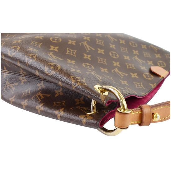 LOUIS VUITTON Graceful MM Monogram Canvas Shoulder Bag Brown